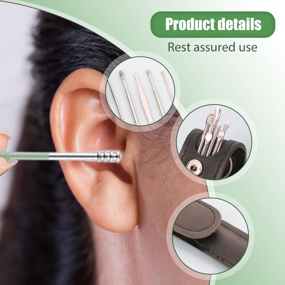Professional Ear Cleaning Kit with PU Leather Case