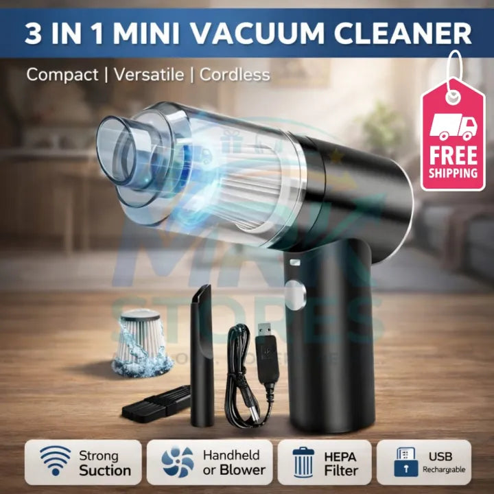 3-in-1 Cordless Handheld Vacuum Cleaner