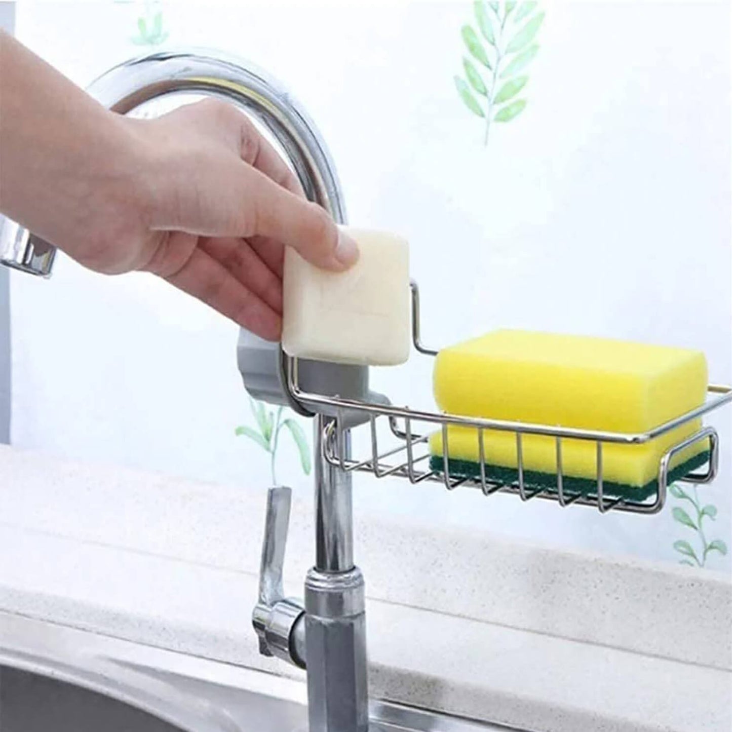 Stainless Steel Sink Sponge & Soap Holder